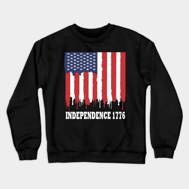 4Th Of July Independence 1776 Crewneck Sweatshirt by karascom